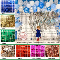 Tirai Rumbai Foil Kotak / Backdrop Foil Curtain / Tirai Foil Square