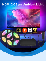 Lampu latar LED TV Rendaman Pintar, HDMI 2.0b, pencahayaan suasana, disegerakkan dengan TV / PC untu