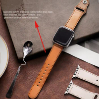 For Apple iwatch Strap 49mm 45mm 44mm 42mm 41mm 40mm Suitable for Applewatch Strap Retro Business Top Layer Leather Buckle