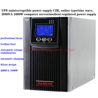 UPS uninterruptible power supply C2K, online/sine wave 2000VA 1600W computer server regulated power supply.