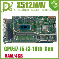 KEFU X512JAW Mainboard For Asus VivoBook 15 V5000J X512JAU V5000JP Laptop Motherboard I3-1005G1 I5-1035G1 I7-1065G7 4GB-RAM UMA