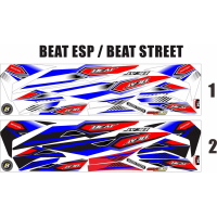 STIKER STICKER VARIASI STRIPING HONDA MOTOR MATIC BEAT NEW 2016 STREET / STIKER ALL BEAT ESP 2017 - 