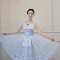 Giselle's uncooped daughter Peasant Variations Blue tutu Children adult custom performance dress