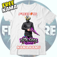 Baju-T Pakaian Kanak-kanak, HITAM, Tema FF FREE FIRE ELITE CEES GANK SG RAPPER VERSION, Warna Hitam,