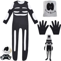 Anime Friday Night Funkin Kids Halloween Cosplay Jumpsuits for Boys Girls Plush Toy Cute Spooky Month Skid Pump Pumpkin Clothes