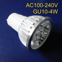 High quality GU10 led 4w LED spotlight, GU10 high power led 4w spotlights,GU10 4w led lights free shipping 20pcs/lot