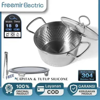 freemir Panci Stainless 304 Snow Pan 4 in 1 Multifungsi Praktis Aman Kuat dan Tahan Lama Food Grade 