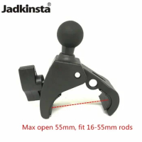 Jadkinsta Motorcycle Bicycle Handlebar Rail Mount Clamp with 1 inch Ball Mount for Gopro Action Camera Clamp Mount Clip