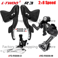LTWOO R3 2x8 16s Speed Groupset Shifter Lever + Rear Derailleur + Front Derailleur Road Bike Derailleur Compatible Shimano