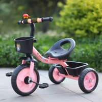 全城熱賣 - 兒童三輪車腳踏車1-3-6歲大號寶寶手推車自行車童車小孩玩具可坐粉色一代實心輪胎