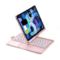 Wireless Keyboard Case For iPad Pro 11 2018 Air 4 5 10.9 inch 2020 2021 2022 Smart LED Backlit 360 Degree Swivel Rotating Cover
