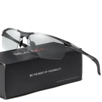Trudren Aluminium Sport Photochromic Polarized Sunglasses for Men Cycling MTB Sun Glasses Change Tint Running Sunglass 5933