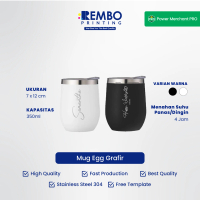 Custom Mug Egg Shaped Gelas Kopi / Gelas Kopi / Cangkir Teh - GRAFIR
