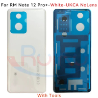 6.67" For RM Note 12 Pro+ battery back cover For Note 12 pro plus 5G 22101316UCP 22101316UGReplacement Rear Housing Cover