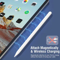 for iPad Pro Air Mini Stylus Pen for Apple Pencil 2nd Gen 2018-2023 Tilt Sensing Palm Rejection Wireless Charge Tablet Pen