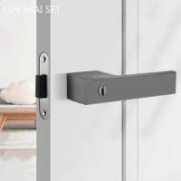 Modern Zinc Alloy Magnetic Suction Door Lock Mute Security Door Locks Indoor Single Tongue Deadbolt Lockset Hardware Fitting