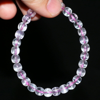 罕見-高透冰種紫鋰輝手鏈 老型珠手串 甜美簡約系 僅8件