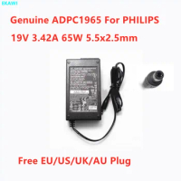 Genuine ADPC1965 19V 3.42A 65W 5.5x2.5mm ADS-65LSI-19-1 19065G AC Adapter For HP PHILIPS AOC Monitor Laptop Power Supply Charger