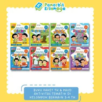 [Erlangga Official] Buku Paket Tk/Paud: Paket Aktivitas Tematik di Kelompok Bermain Isi 8 Buku Usia 