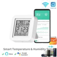 Tuya WIFI Temperature &amp; Humidity Sensor for Smart Home var SmartLife Thermometer Hygrometer Support Alexa Google Assistant