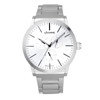 LICORNE 生活哲學經典腕錶-白x大/44mm