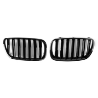 1Pair Shiny Black Front Grille Bumper Kidney Grille Parts For BMW E83 X3 LCI Facelift 2007-2010