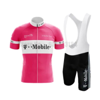 Pink Retro Cycling Jersey Set Men Shirt Triathlon Bike Jersey Maílllot Ciclismo Hombre