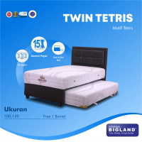 Bigland - Springbed Twin Tetris Sorong 2 in 1 Garansi 15 Tahun