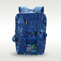 Australia Smiggle hot-selling original youth backpack cool children's backpack travel bag blue game console oversized schoolbag