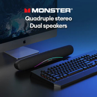 Monster Airmars G08 LED Mesh Appearance Design Double Diaphragm 360° Surround Sound Bluetooth 5.3 Long Endurance HD Call Speaker