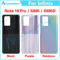 10PCS For Infinix Note 10 Pro X695 X695D Note10Pro Rear Case Battery Back Cover Door Housing Repair Parts Replacement