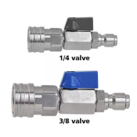 High Pressure Washer Ball Valve Kit With 3/8 or 1/4 Inch Quick Connect Plug for Power Car Wash Pump Hose Switch 4500 PSI H0O0