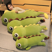 可愛恐龍毛絨玩具女孩子生日禮物兒童恐龍玩偶睡覺抱枕長條趴睡枕
