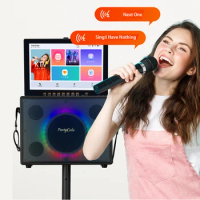 Karaoke Player 14inch 1920 by 1080 Output Affordable Home KTV System Smart Song-Selection Portable Karaoke Speaker