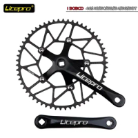 Litrpro Mountain Road Folding Bicycle Crank 170mm Square Hole BCD 130MM Bicycle Accessories Fixed Gear Crankset Bike Crankset
