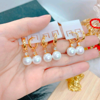 B09. Hoa tai ngọc trai ngắn vàng non xinh xắn