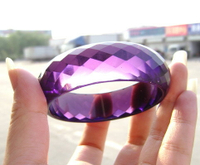 紫水晶手鐲 紫水晶刻面手鐲 時尚女款手鐲 精美紫水晶手鐲1入