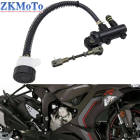 Motorcycle Rear Brake Pump Master Cylinder Universal Hydraulic Pump With Reservoir For ATV Kawasaki Ninja ZX6 ZX7 ZX6R
