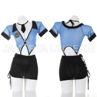 Jakarta Lingerie Cosplay JLK430 Super Cop Polwan Sexy Girl Baju Tidur Dinas Malam Wanita Dewasa