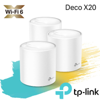 TP-Link Deco X20 AX1800 真Mesh 雙頻智慧無線網路WiFi 6 網狀路由器(Wi-Fi 6分享器)(3入組)