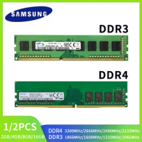 SAMSUNG DDR4 DDR3 RAM 16GB 8GB 4GB 2GB Memory 3200MHz 2666MHz 2400MHz 2133MHz 1866MHz 1600MHz 1333MHz PC4 PC3 for Desktop Memory
