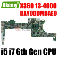 Mainboard DAY0DDMBAE0 For HP Specter X360 G2 13-4000 13-4100 Laptop Motherboard With I5 I7 6th Gen CPU 4GB 8GB RAM