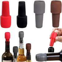 Reusable Sparkling Wine Bottle Stopper Beverage Bottle Sealer Silicone Wine Stoppers for Keeping Wine Champagne Fresh