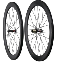 Hot sale carbon fiber bicycle wheel 700c road bike carbon wheels 55mm clincher tubeless 1508g ultra light carbon wheelset
