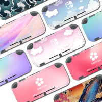 High Quality Vinyl Pop Cute Pink Colored Clouds Skin Sticker for Nintendo Switch Lite Accessories