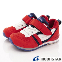 ★日本月星Moonstar機能童鞋HI系列寬楦頂級學步鞋款2121S2紅藍(中小童段)