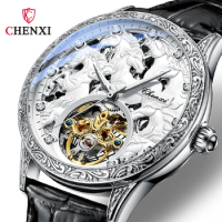 CHENXI Men Wristwatch Top Brand Luxury Automatic Mechanical Tourbillon Sport Original Male Clock Skeleton Hollow Watch Gift 6029