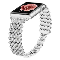 Vanebands Strap For Apple IWatch 8 Full Sky Star Diamond Band Apple Watch 76543SE Chain Alloy Wristband Watch Band