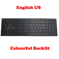 Laptop US Colourful Backlit Keyboard For Gigabyte For AORUS 5 (9th Gen) For AORUS 5 GA NA United States US Black Frame