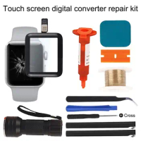 Watch LCD Front Glass Cover Touch Screen Digitizer for Apple Watch Series 2/3 4 5 SE Replacement with Flex Cable
